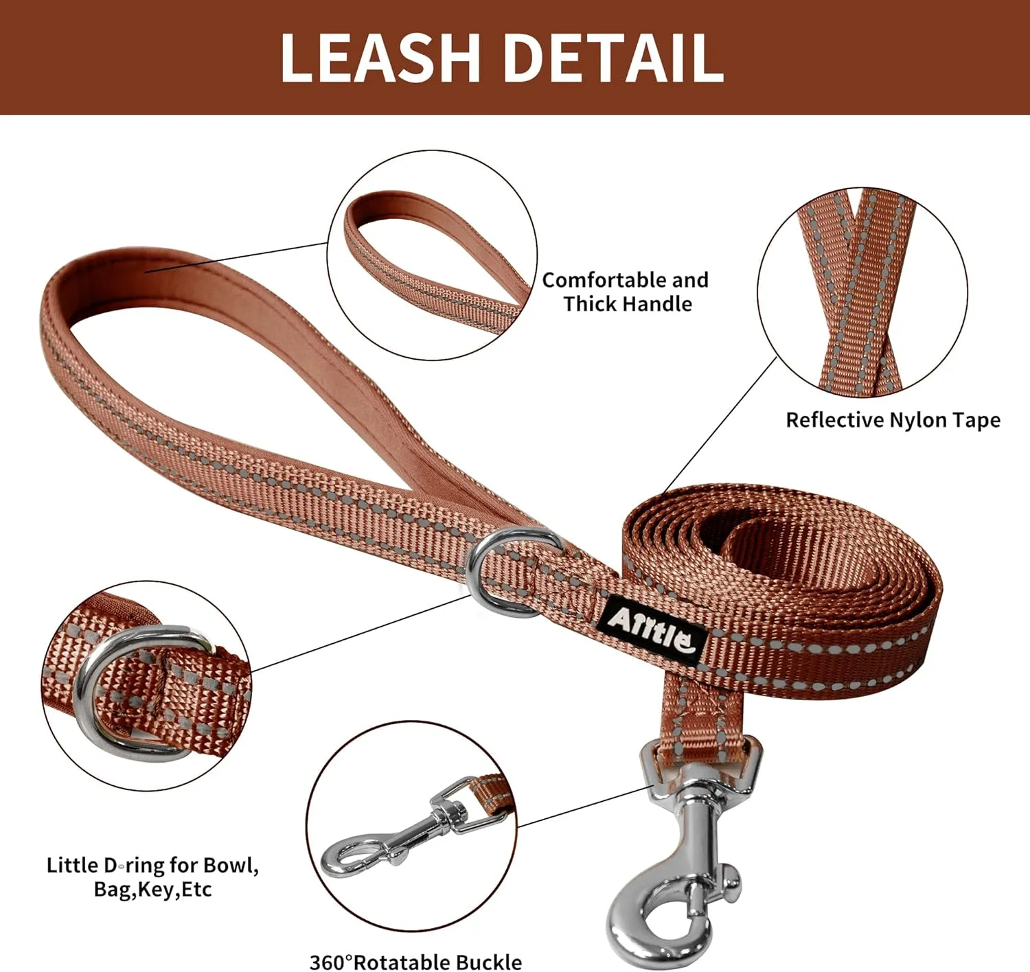 AIITLE Comfortable Dog Harness and Leash Set for Walking - Spring Step in Vest Harness,Reflective Bands, Adjustable No Pull Puppy Essentials, for Small Dogs and House Cats Beige XS