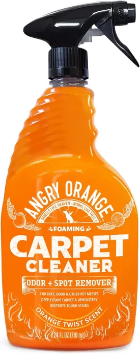 ANGRY ORANGE Foaming Carpet & Upholstery Cleaner for Dog Urine and Stains - Citrus - 24 oz