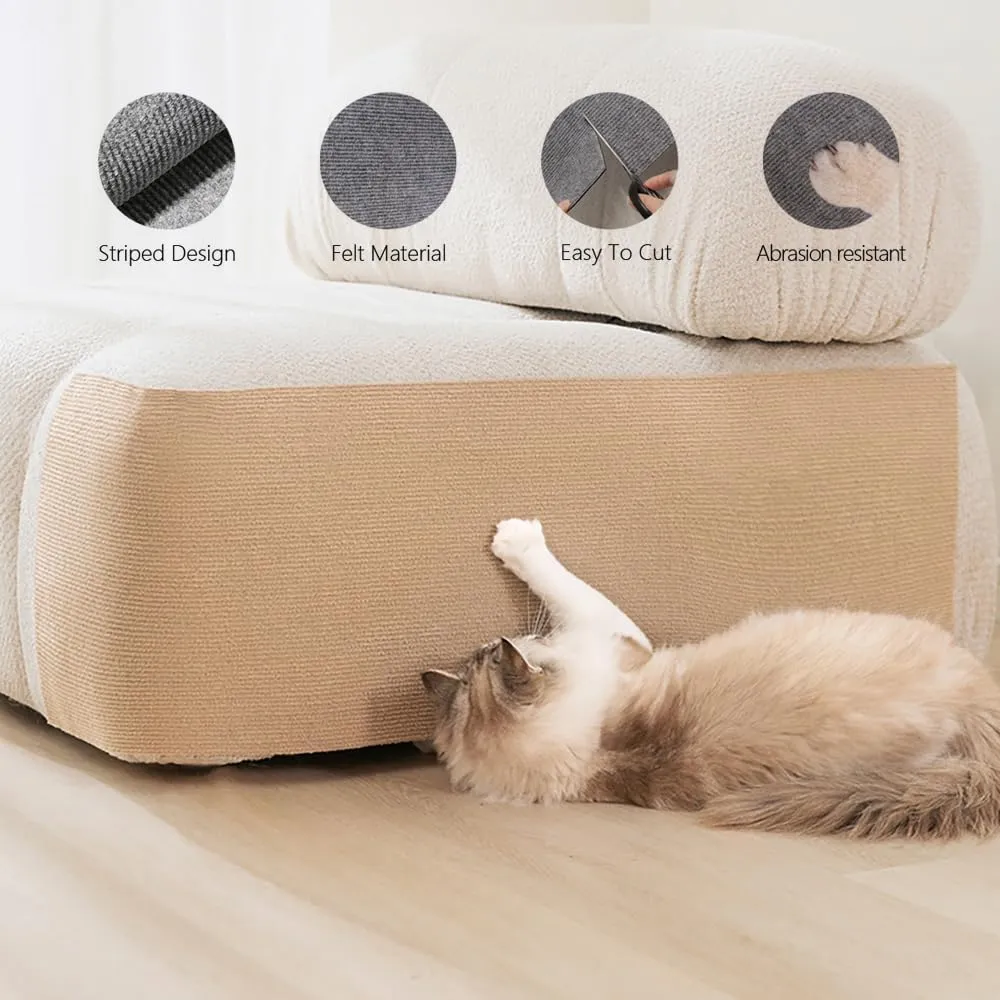 Blue Cat Scratch Mat 78.7"x15.8", Self-Adhesive Carpet Mat Scratch Furniture Protector DIY Climbing Cat Scratcher and Cat Tree Shelves for Furniture, Sofa, Wall, Couch, Door, Corner