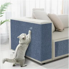 Blue Cat Scratch Mat 78.7"x15.8", Self-Adhesive Carpet Mat Scratch Furniture Protector DIY Climbing Cat Scratcher and Cat Tree Shelves for Furniture, Sofa, Wall, Couch, Door, Corner