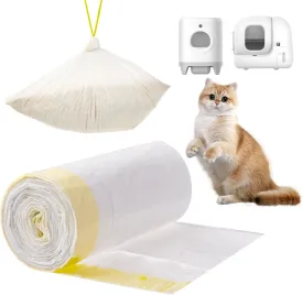 Cat Litter Box Liners with Drawstring 20 Count, 23x14 Kitty Litter Box Bags Leak-Proof liners Fit for Purax/PuraMax with 10KG/22LBS Load Capacity, Small
