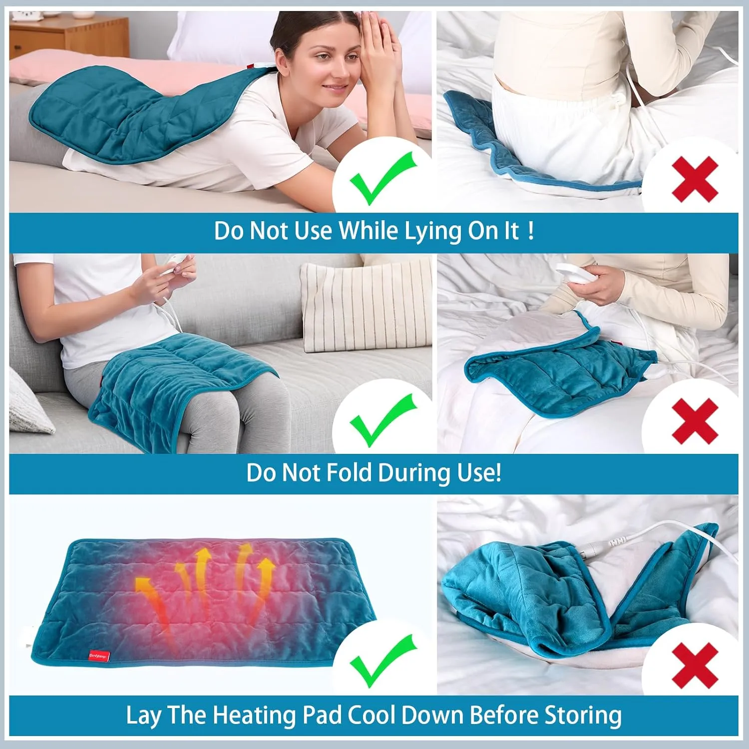 Comfytemp Weighted Heating Pad for Back & Cramps, Father's Day Gifts, Birthday Gifts for Mom Dad Women Men, 2.2lb Electric Neck Shoulder Heat Pad for Pain Relief, FSA HSA Eligible, 2H Auto-Off, 12x24
