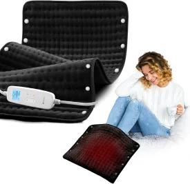CooCoCo Large Heating Pad for Back Pain Relief, FSA HSA Eligible Foot Warmer with 10ft Cord, Electric Heating Pad for Feet Period Cramps, Machine Washable, 17"x33", Gifts for Dad Mom Women Men
