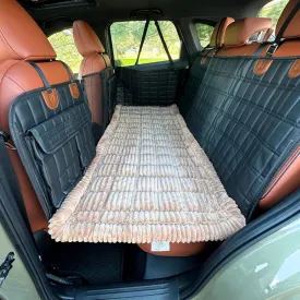 Deluxe Dog Bed Brown, Pad Topper, Pet Bed Mat, Non-Slip Bottom, Couch Cover Blanket, Dog Travel Bed, Custom Fit Cushion for Backseat Extenders, and Seat Covers