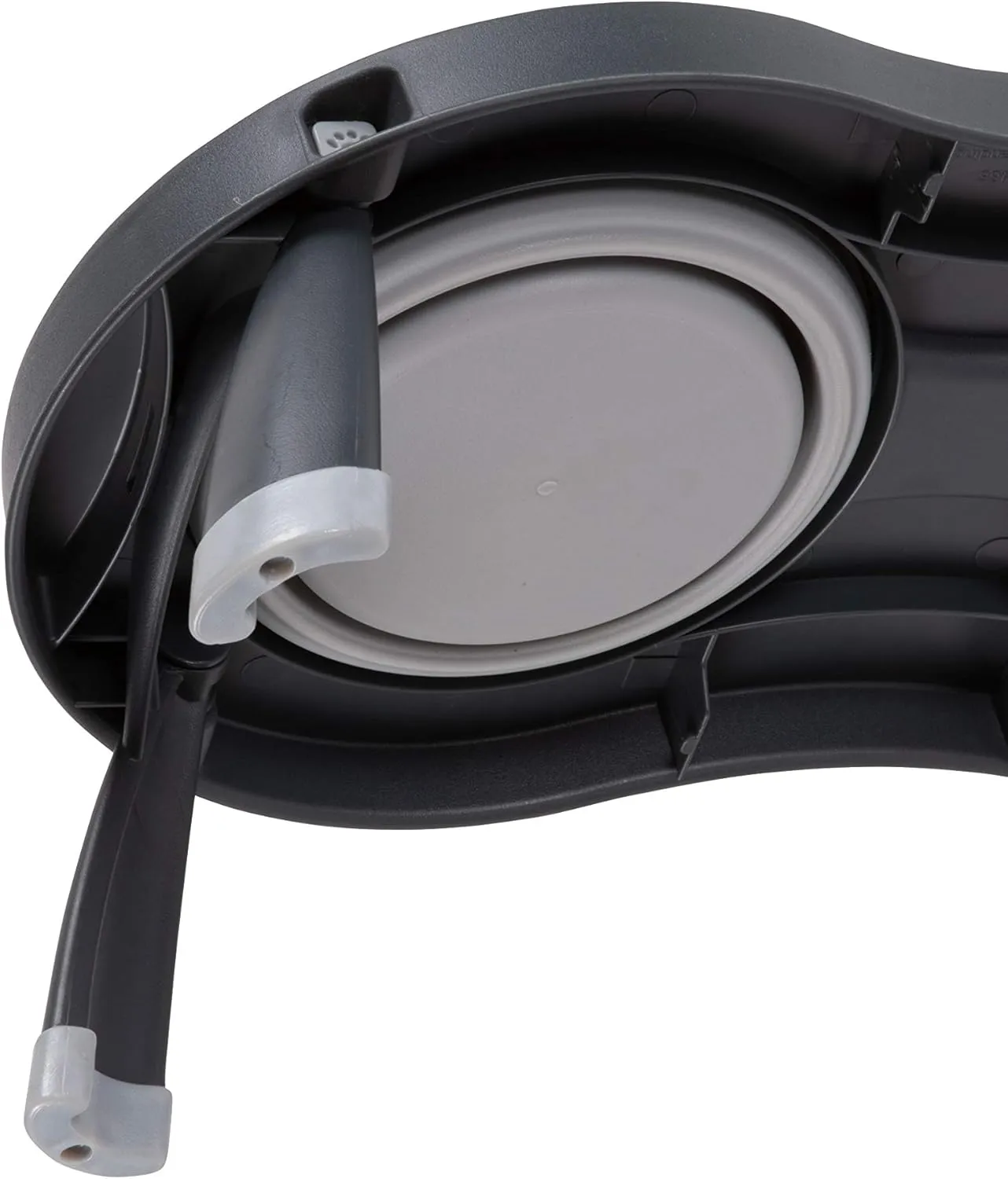 Dexas Pets Double Elevated Pet Feeder, Light Gray, Small/1 Cup Capacity Bowls (PW100432429)