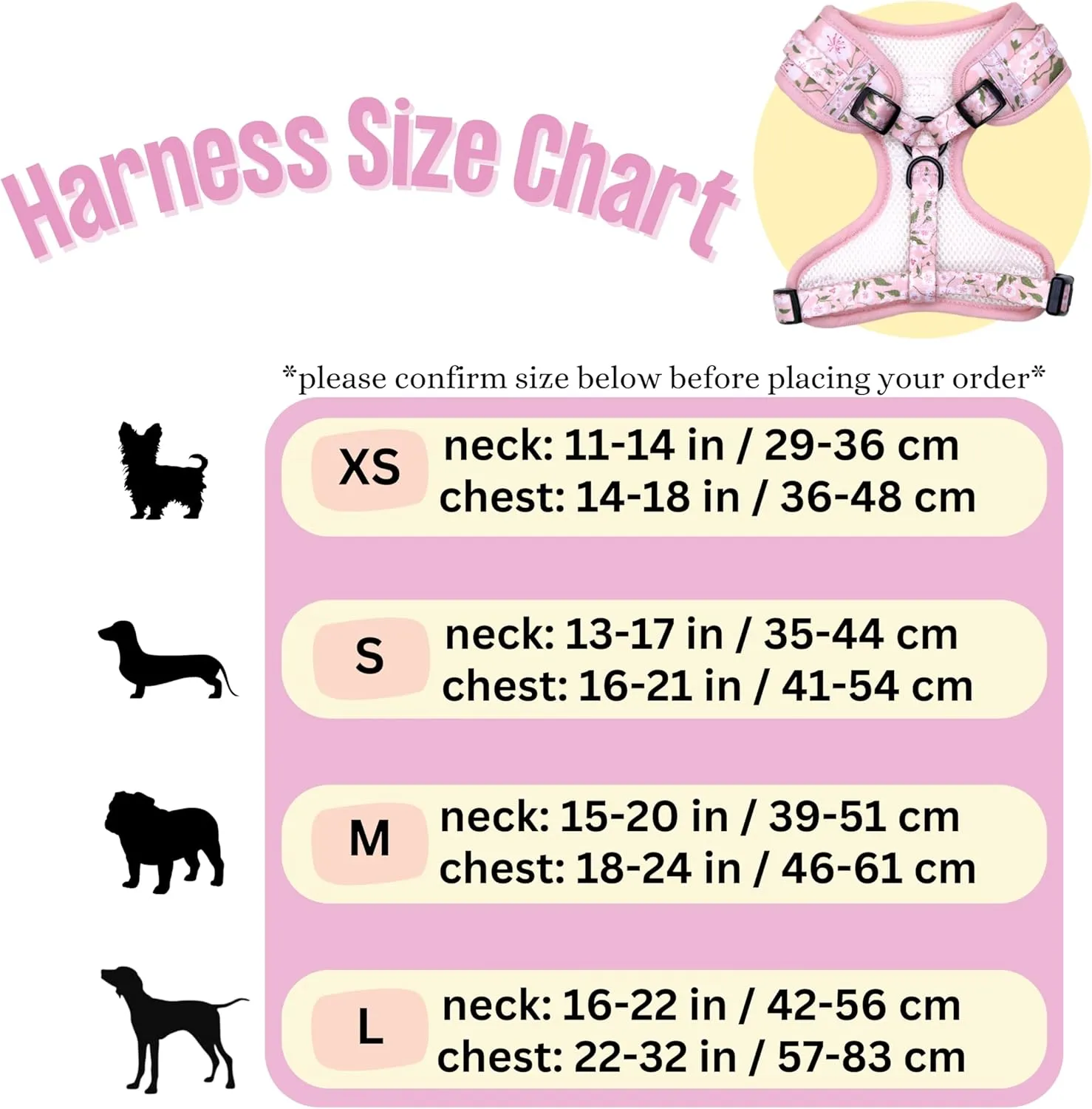 Easy-Walk Dog Harness and Leash, Small Easy-Walk Dog Harness, Puppy Starter Kit, No-Escape Harness & Leash Set Training | Frenchie, Yorkie, Chihuahua, Dachshund Dog or Puppy Vest w/Poop Bag Holder