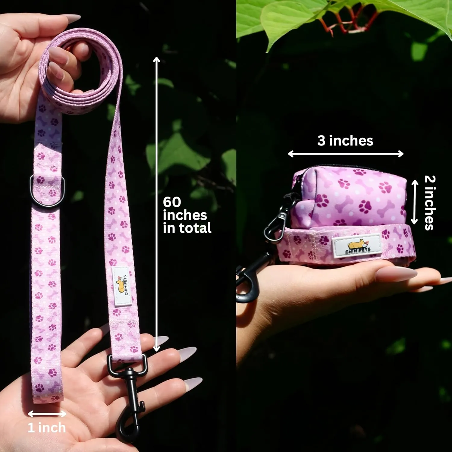 Easy-Walk Dog Harness and Leash, Small Easy-Walk Dog Harness, Puppy Starter Kit, No-Escape Harness & Leash Set Training | Frenchie, Yorkie, Chihuahua, Dachshund Dog or Puppy Vest w/Poop Bag Holder