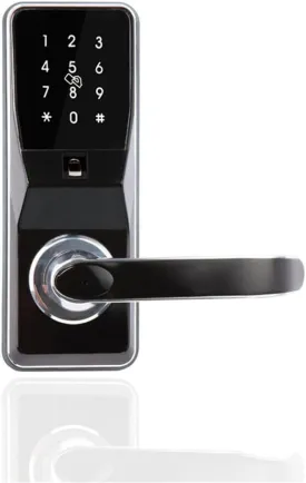 Electronic Fingerprint Door Lock Digital Smart Door Lock Unlock by Fingerprint,Code, Card, and Mechanical Key with 2 Cards