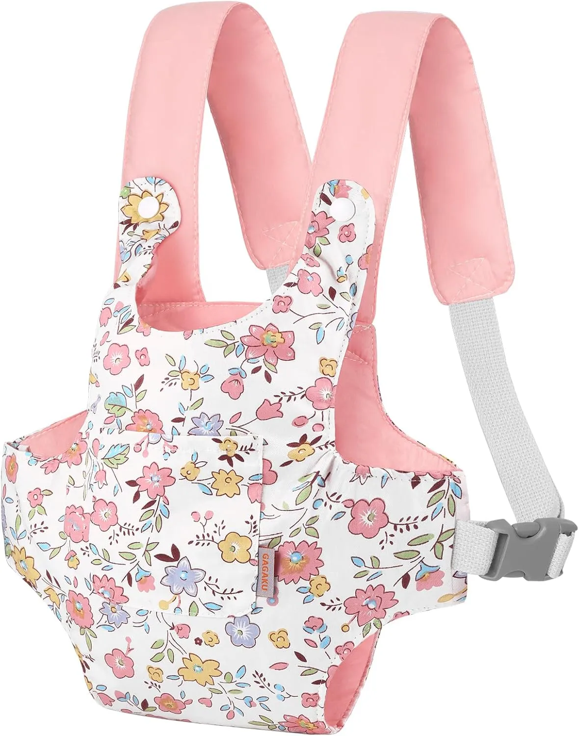 GAGAKU Baby Doll Carrier Doll Accessory Carrier Stuffed Animal Carrier with Adjustable Straps for Kids  Pink - Peach Blossom