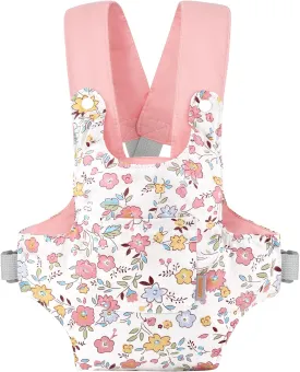 GAGAKU Baby Doll Carrier Doll Accessory Carrier Stuffed Animal Carrier with Adjustable Straps for Kids  Pink - Peach Blossom