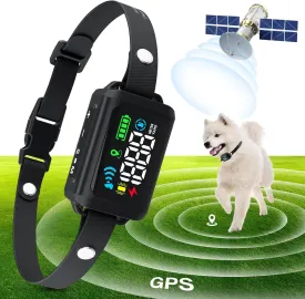 GPS Wireless Dog Fence, Rechargeable Electric Collar Fence, Adjustable Electric Satellite Technology Pet Containment System for Dogs and Pets, Outdoor Use Only, Radius 33-999 Yards