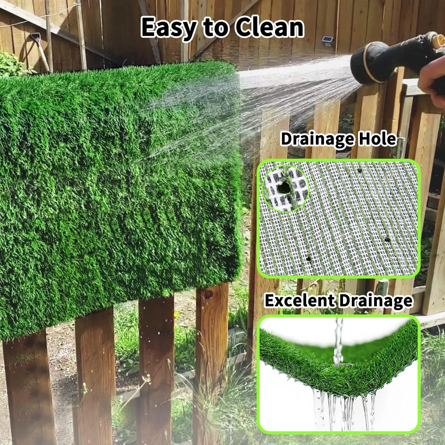 Grass Pad for Dogs 39.3 x 31.5 inches Strong Absorbency Soft Artificial Grass for Pets Potty Training, Easy to Clean Fake Grass for Dog Indoor Outdoor Use(1 Pack)