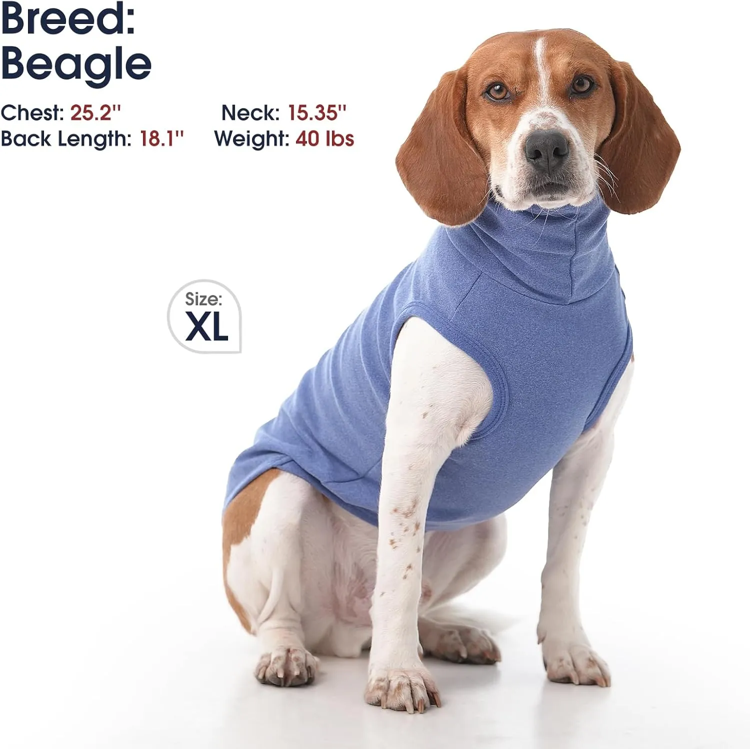 IECOii XL Dog Sweater,Stretch Fleece Vest Dog Sweater - Blue,X-Large,Turtleneck Dog Sweater For Large Dogs Girl Boy,Warm Dog Fleece Sweater Extra Large Dog Sweater Dog Sweatshirt,Christmas Dog Sweater