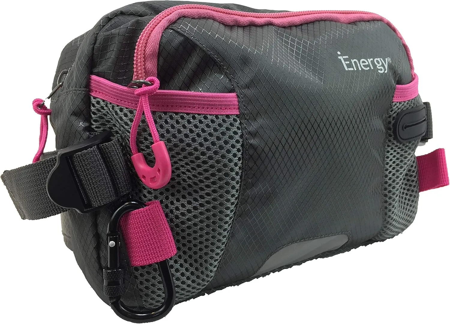 iEnergy PAT Waist Belt for Dog Owners - Durable Fanny Pack for Hands-Free Dog Walking, Training and Hiking with Treat Pouch - Pink