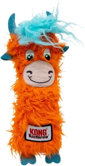 KONG Kickeroo Highland Cow Cat Toy  Plush Catnip Toy with Crinkle Sound & Fluffy Tail  Assorted Colors (1 Pack)