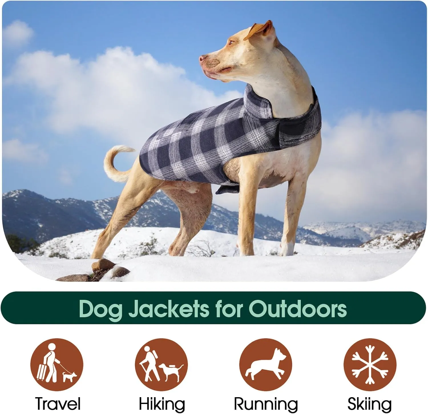 Kuoser Reversible Dog Jacket, Warm Winter Coat, Windproof Dog Clothes, Dark Blue XL