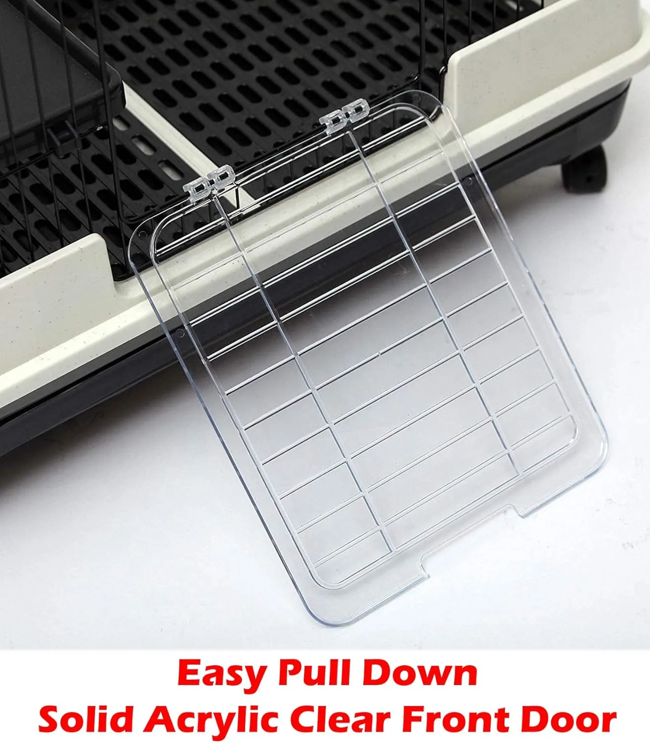 Large 5-Level In/Outdoor Small Animal Pet Cage for Guinea Pig Ferret Squirrel Chinchilla Cat Playpen Rabbit Hutch with Solid Platform Ramp Leakproof Litter Easy Clean 2-Inch Deep Tray Lockable Casters