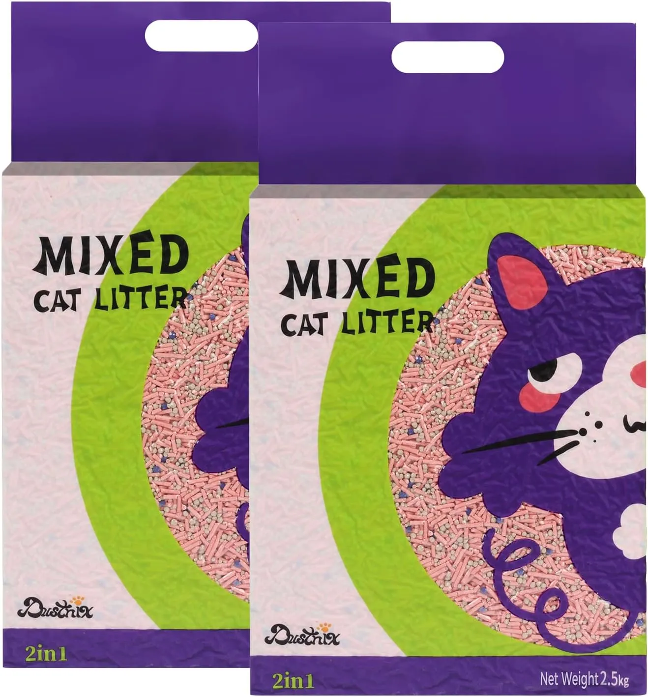 Mixed Tofu Cat Litter - Dust-Free, Fast Drying, and Flushable Clumping Cat Litter - Unscented Kitty Litter for Odor Control(Peach 11 Pounds)