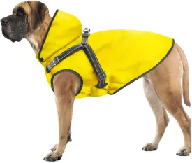 Mosucoirl Dog Raincoat Waterproof Dog Hoodie Reflective Dogs Raincoat Hooded Adjustable Rain Jacket for Small Medium Large Dogs Puppies Doggie (Yellow, XXL)