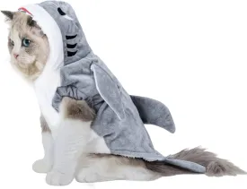 NACOCO Halloween Pet Shark Costume - Dog Cute Clothes Hoodie Cat Warm Outfit Coat Apparel for Small Medium Large Dogs and Cats (Grey, S)