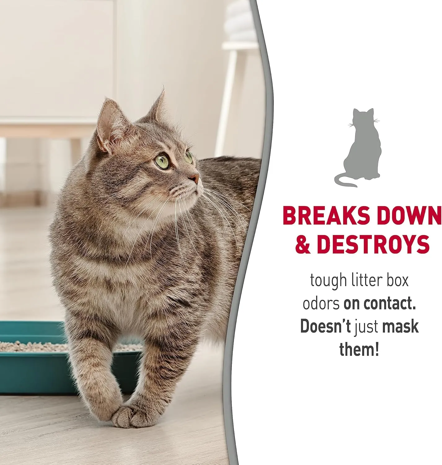 Nature's Miracle Litter Box Odor Destroyer, 24 Ounces, Eliminates Feces, Urine and Ammonia Odors from Cat Litter Box