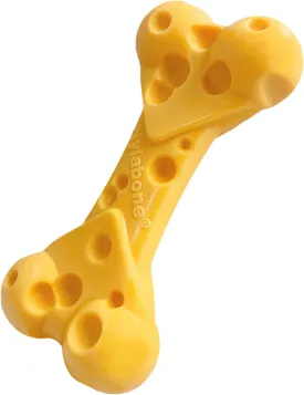 Nylabone Cheese Bone Power Chew Toy for Dogs, Cute Dog Toys for Aggressive Chewers, Cheese Flavor, X-Large Dogs - 50  lbs, 1 Count