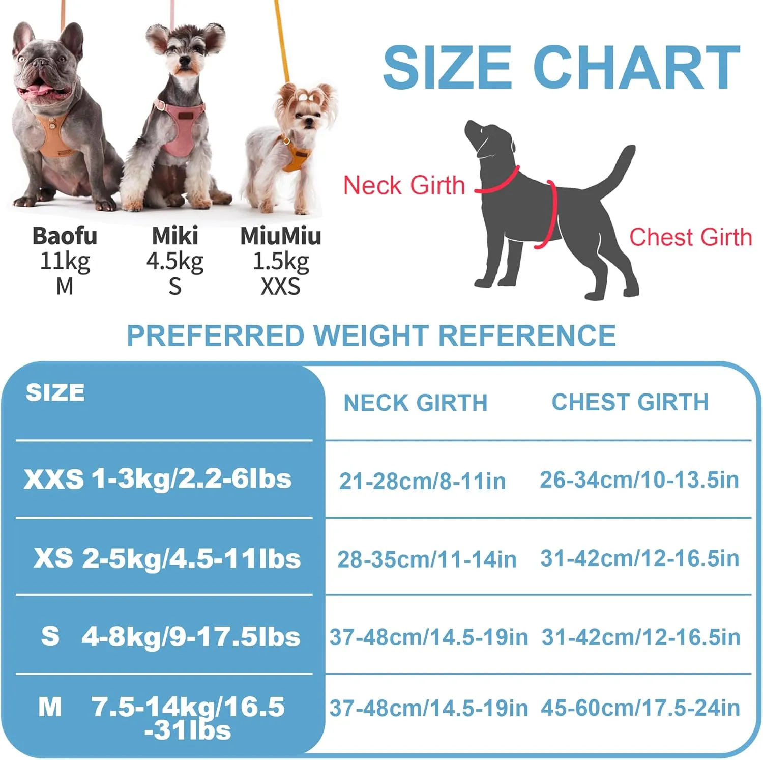 Puppytie Ultra-Light No-Pull XXS Dog Harness  Escape-Proof Adjustable Vest for Small Breeds (2.2-6lbs)