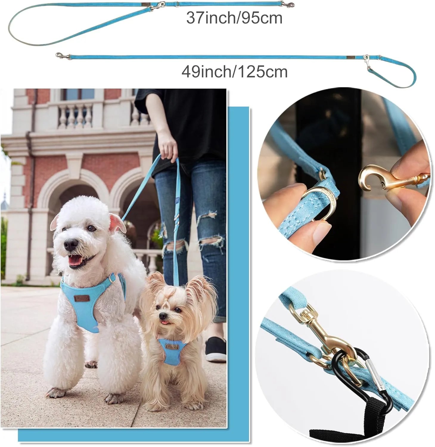Puppytie Ultra-Light No-Pull XXS Dog Harness  Escape-Proof Adjustable Vest for Small Breeds (2.2-6lbs)