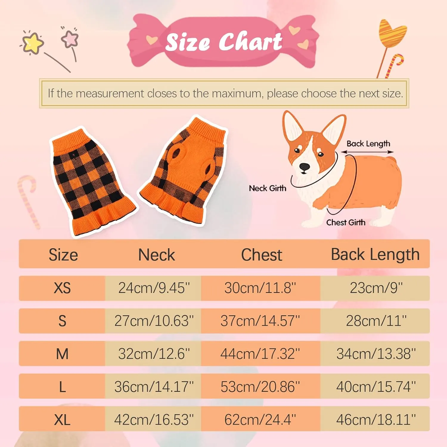 QBLEEV Dog Christmas Sweaters, Dog Sweater Dress for Medium Dogs Puppy Sweaters Knitwear Pullover Pet Sweaters Warm Winter Turtleneck Holiday Thanksgiving Vest Fall Dog Sweaters for Dogs Girls Boys L