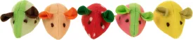SmartyKat (5 Count Skitter Slices Plush Catnip Cat Toys - Multi Color, 5 Count