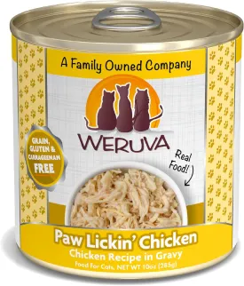 Weruva Classic Cat Food, Paw Lickin Chicken with Chicken Breast in Gravy, 10oz Can (Pack of 12)
