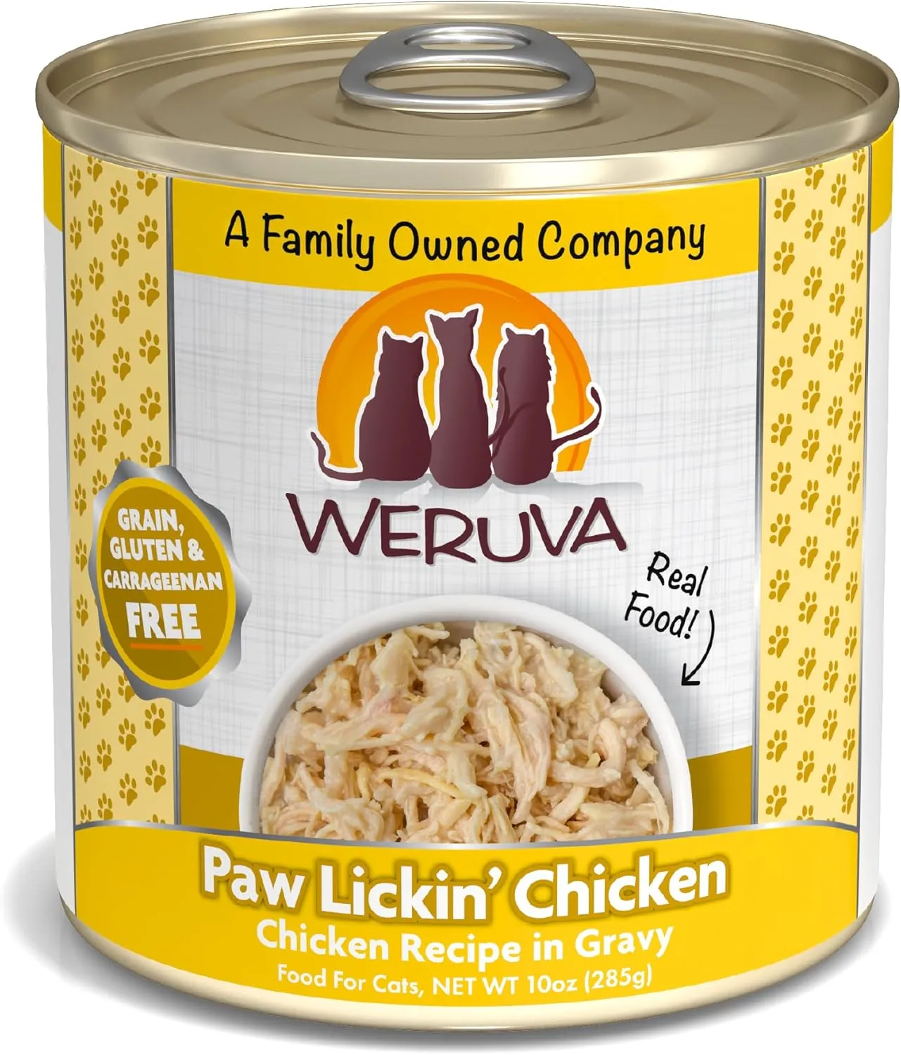 Weruva Classic Cat Food, Paw Lickin Chicken with Chicken Breast in Gravy, 10oz Can (Pack of 12)