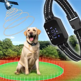 Wireless Dog Fence,GPS Electric Fence for Dogs,Range 98FT to 3280FT Wireless Pet Fence System,Multifunction Training Dog Collar with Waterproof and Rechargeable,Outdoor Use Only